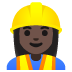 woman construction worker, dark skin tone